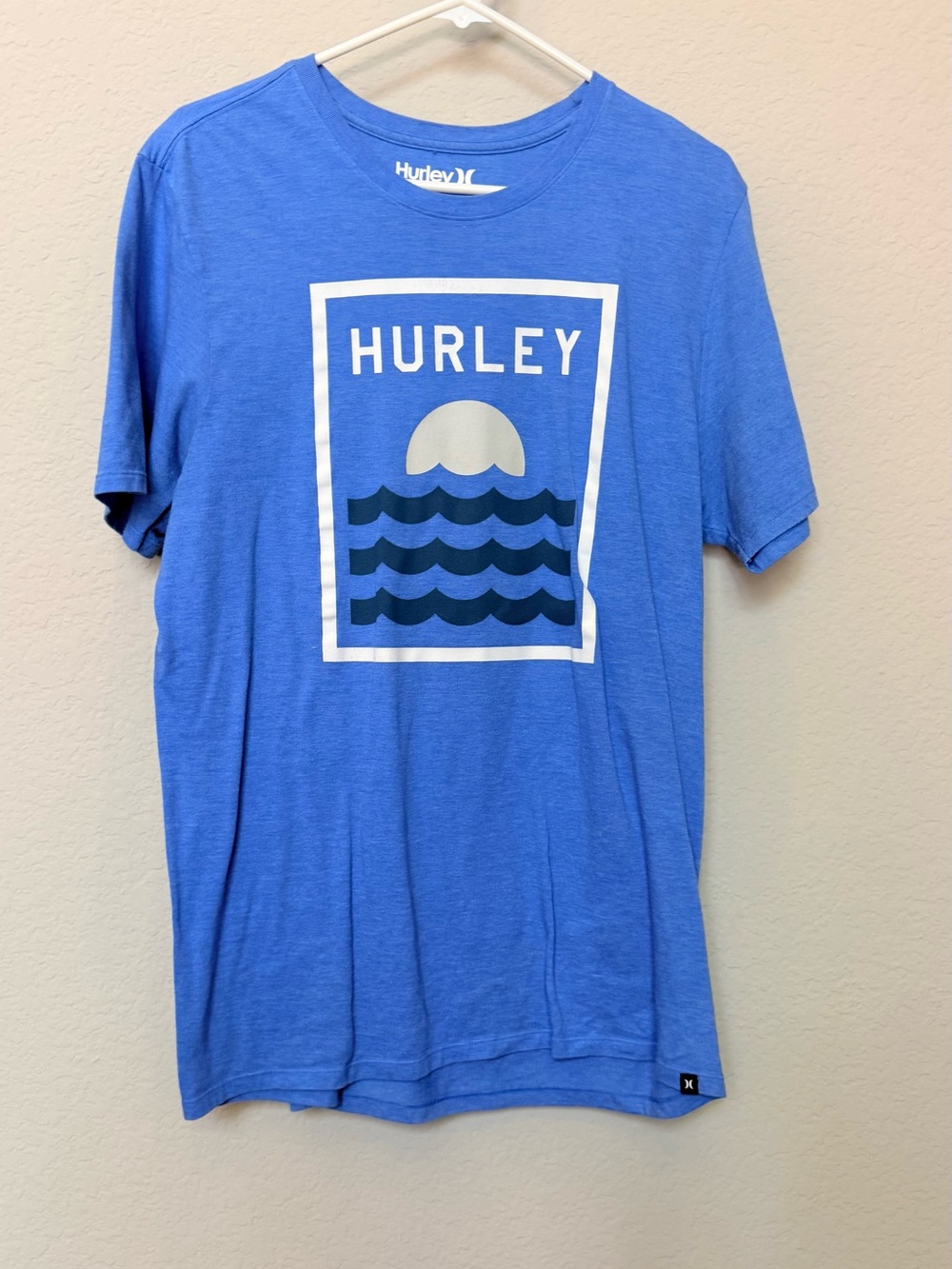 Hurley Blue Logo Crew Neck Tee